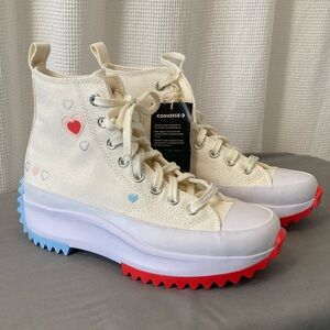Converse Run Star Hike Platform Y2K Heart 8 Womens 6.5 Mens  Red